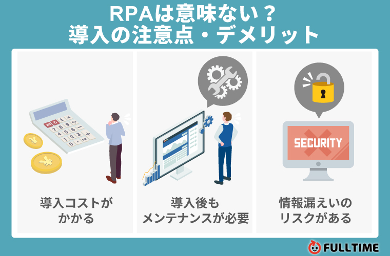 RPAは意味ない？導入の注意点・デメリット