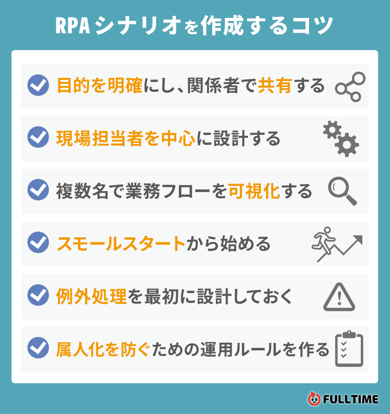 RPAシナリオを作成するコツ